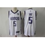 Kings 5 De'Aaron Fox White Nike Swingman Jersey