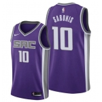 Men's Sacramento Kings #10 Domantas Sabonis Purple 2022 Basketball Stitched Jersey