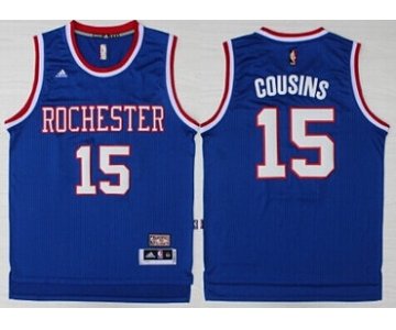 Sacramento Kings #15 DeMarcus Cousins Hardwood Classic Blue Swingman Throwback Jersey