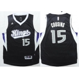 Sacramento Kings #15 DeMarcus Cousins Revolution 30 Swingman 2014 New Black Jersey
