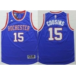 Sacramento Kings #15 DeMarcus Cousins Revolution 30 Swingman 2014 New Blue Jersey
