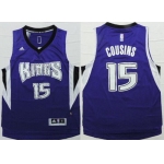 Sacramento Kings #15 DeMarcus Cousins Revolution 30 Swingman 2014 New Purple Jersey