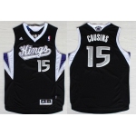 Sacramento Kings #15 DeMarcus Cousins Revolution 30 Swingman Black Jersey