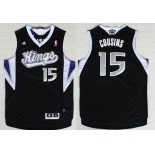 Sacramento Kings #15 DeMarcus Cousins Revolution 30 Swingman Black Jersey