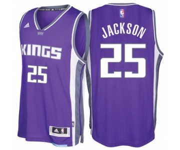 Sacramento Kings #25 Justin Jackson Road Purple New Swingman Jersey