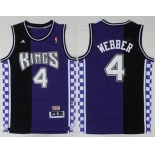 Sacramento Kings #4 Chris Webber Hardwood Classic Purple Swingman Throwback Jersey