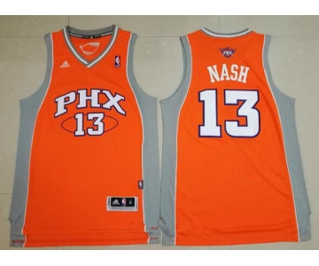 Men's Phoenix Suns #13 Steve Nash Orange Stitched NBA Adidas Revolution 30 Swingman Jersey