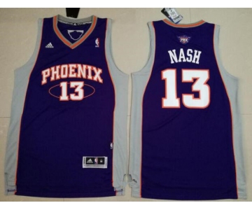 Men's Phoenix Suns #13 Steve Nash Purple Stitched NBA Adidas Revolution 30 Swingman Jersey