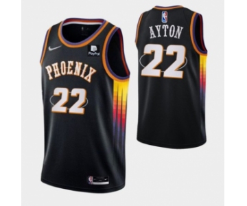 Men's Phoenix Suns #22 Deandre Ayton Black Stitched Jersey