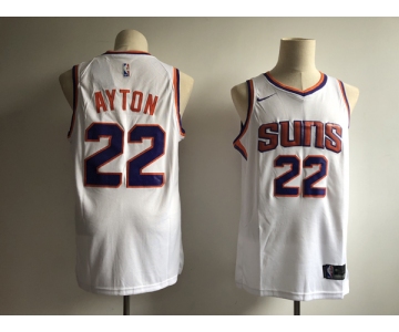 Men's Phoenix Suns #22 Deandre Ayton White Nike Swingman Stitched NBA Jersey