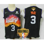 Men's Phoenix Suns #3 Chris Paul Black 2021 Finals Patch City Edition NBA Swingman Jersey