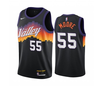 Nike Suns #55 E'Twaun Moore Black NBA Swingman 2020-21 City Edition Jersey