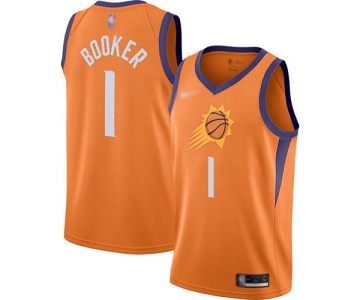 Suns #1 Devin Booker Orange Basketball Swingman Statement Edition 2019-2020 Jersey