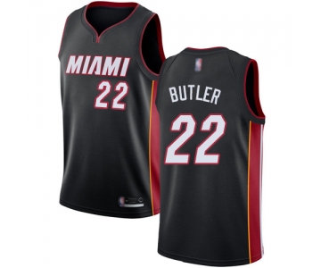 Heat #22 Jimmy Butler Black Basketball Swingman Icon Edition Jersey