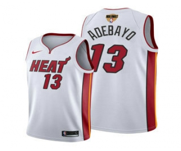 Men's Miami Heat #13 Bam Adebayo 2020 White Finals Bound Association Edition Stitched NBA Jersey