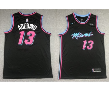 Men's Miami Heat #13 Bam Adebayo Black 2020 Ultimate Software Stitched City Edition Jersey