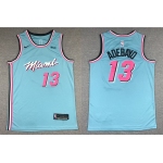 Men's Miami Heat #13 Bam Adebayo Light Blue 2019 Nike Swingman Stitched NBA Jersey With The Sponsor Logo