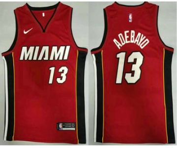 Men's Miami Heat #13 Bam Adebayo Red 2020 Nike Swingman Stitched NBA Jersey