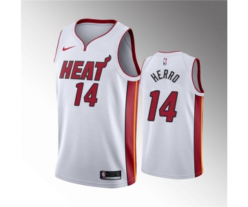 Men's Miami Heat #14 Tyler Herro 2019-20 Association Rookie White Jersey