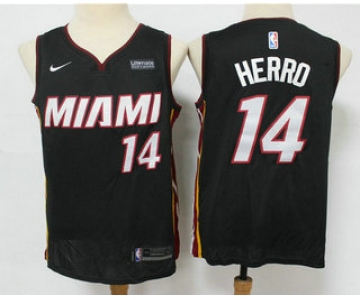 Men's Miami Heat #14 Tyler Herro Black 2019 Nike Swingman Stitched NBA Jersey With The Sponsor Logo