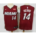 Men's Miami Heat #14 Tyler Herro Red 2019 Nike Swingman Stitched NBA Jersey With The Sponsor Logo