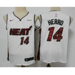 Men's Miami Heat #14 Tyler Herro White 2019 Nike Swingman Stitched NBA Jersey With The Sponsor Logo