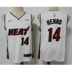 Men's Miami Heat #14 Tyler Herro White 2021 Nike Swingman Stitched NBA Jersey With The NEW Sponsor Logo