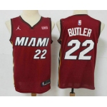 Men's Miami Heat #22 Jimmy Butler Red 2020 Brand Jordan Swingman Stitched NBA Jersey With The NEW Sponsor Logo