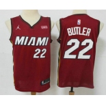 Men's Miami Heat #22 Jimmy Butler Red 2020 Brand Jordan Swingman Stitched NBA Jersey With The NEW Sponsor Logo