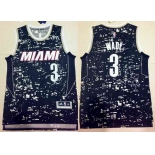 Men's Miami Heat #3 Dwyane Wade Adidas 2015 Urban Luminous Swingman Jersey