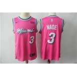 Men's Miami Heat #3 Dwyane Wade Nike 2018 NBA Earned Edition Swingman Jersey