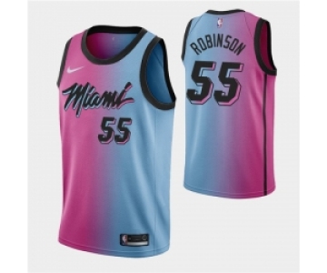Men's Miami Heat #55 Duncan Robinson 2021 BluePink City Edition Vice Stitched NBA Jersey