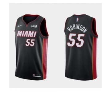 Men's Miami Heat #55 Duncan Robinson Black Stitched NBA Jersey