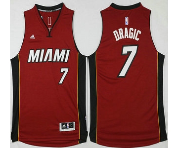 Men's Miami Heat #7 Goran Dragic Revolution 30 Swingman 2014 New Red Jersey