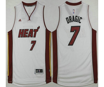 Men's Miami Heat #7 Goran Dragic Revolution 30 Swingman 2014 New White Jersey