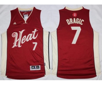 Men's Miami Heat #7 Goran Dragic Revolution 30 Swingman 2015 Christmas Day Red Jersey