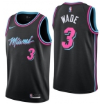 Men's Nike Miami Heat #3 Dwyane Wade 2019 City Edition Swingman Black Jersey