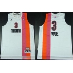 Miami Floridians #3 Dwyane Wade ABA Hardwood Classic Swingman White Jersey