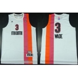 Miami Floridians #3 Dwyane Wade ABA Hardwood Classic Swingman White Jersey