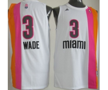 Miami Floridians #3 Dwyane Wade ABA Hardwood Classic Swingman White No Holes Jersey
