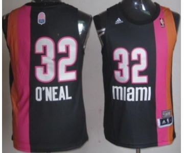 Miami Floridians #32 Shaquille O'neal ABA Hardwood Classic Swingman Black Jersey