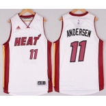 Miami Heat #11 Chris Andersen Revolution 30 Swingman 2014 Christmas Day White Jersey