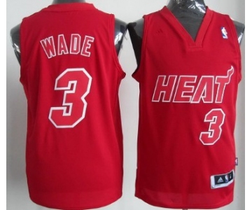 Miami Heat #3 Dwyane Wade Revolution 30 Swingman Red Big Color Jersey