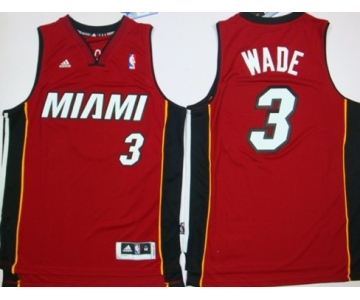 Miami Heat #3 Dwyane Wade Revolution 30 Swingman Red Jersey
