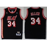Miami Heat #34 Ray Allen ABA Hardwood Classics Swingman Black Jersey