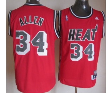 Miami Heat #34 Ray Allen ABA Hardwood Classics Swingman Red Jersey