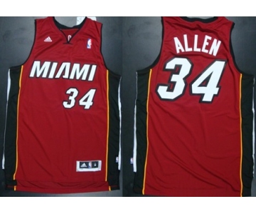 Miami Heat #34 Ray Allen Revolution 30 Swingman Red Jersey