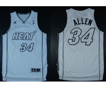 Miami Heat #34 Ray Allen Revolution 30 Swingman White Big Color Jersey