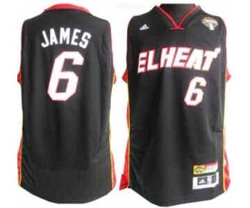 Miami Heat #6 LeBron James Latin Nights Revolution 30 Swingman Black Jersey