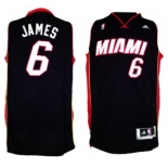 Miami Heats #6 LeBron James Revolution 30 Swingman 2013 Black Jersey
